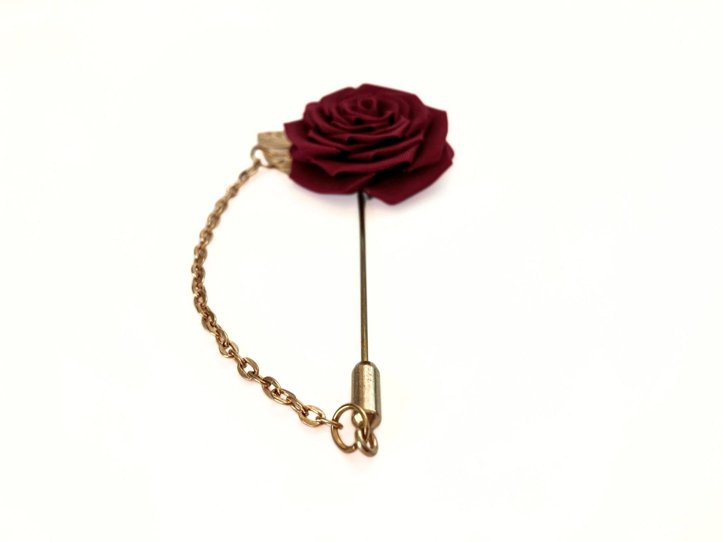 Wedding Accessories,Jewelry Flowers Fabric, Father's Day Gifts,Handmade Japanese Accessories,Rose Lapel Pin,Tsumami Kanzashi
