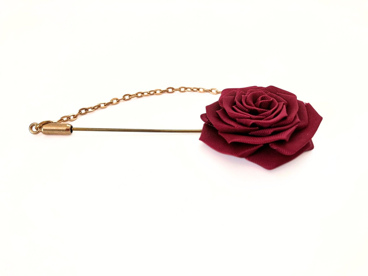 Wedding Accessories,Jewelry Flowers Fabric, Father's Day Gifts,Handmade Japanese Accessories,Rose Lapel Pin,Tsumami Kanzashi
