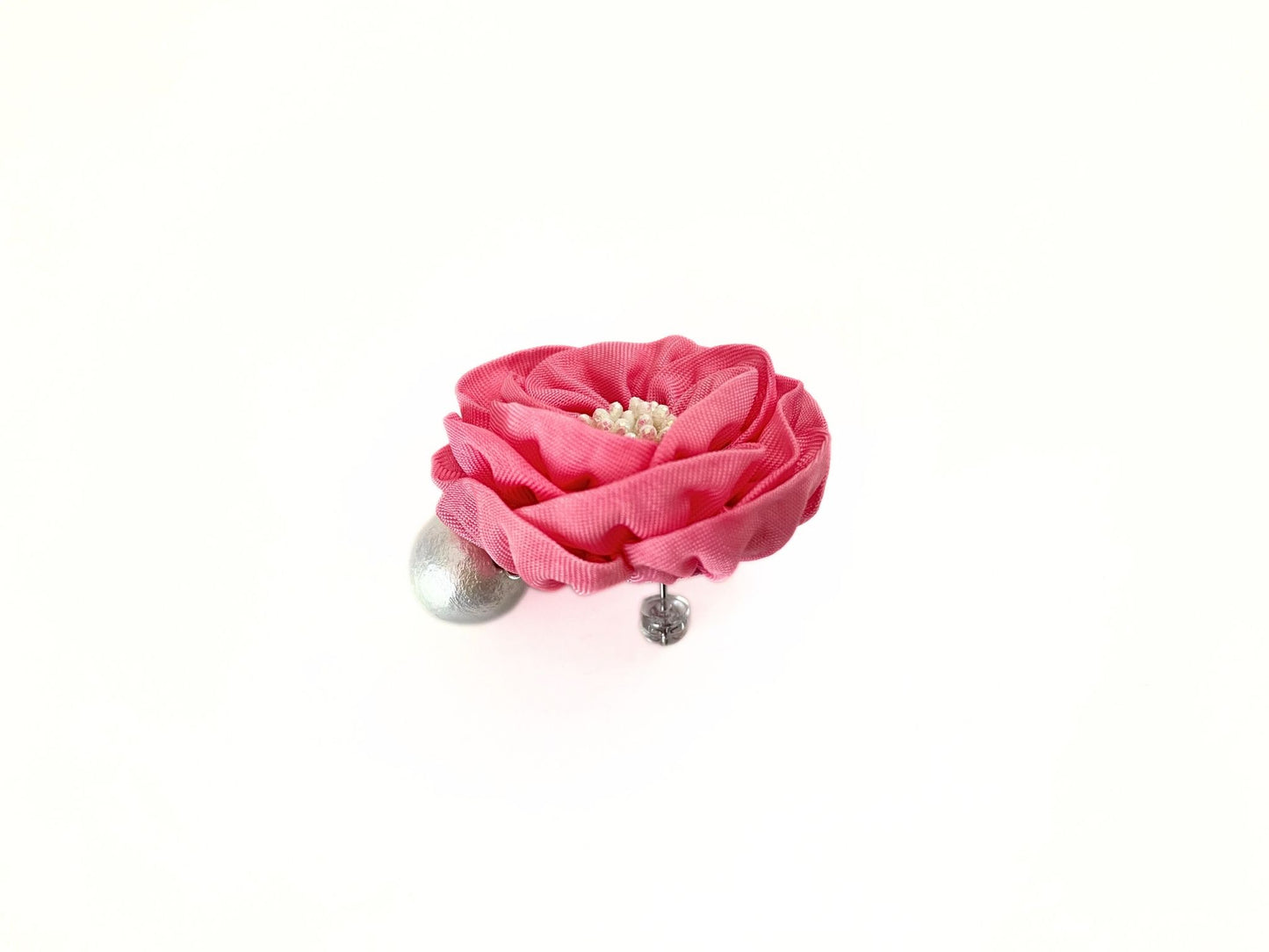 Wedding Accessories, Earrings , Jewelry ,Flowers Fabric ,Handmade Japanese Accessories,Cherry Blossoms,Tsumami Kanzashi,Gift for her