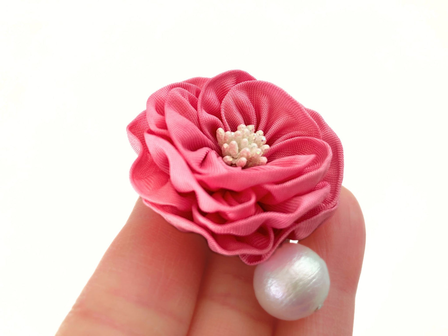 Wedding Accessories, Earrings , Jewelry ,Flowers Fabric ,Handmade Japanese Accessories,Cherry Blossoms,Tsumami Kanzashi,Gift for her
