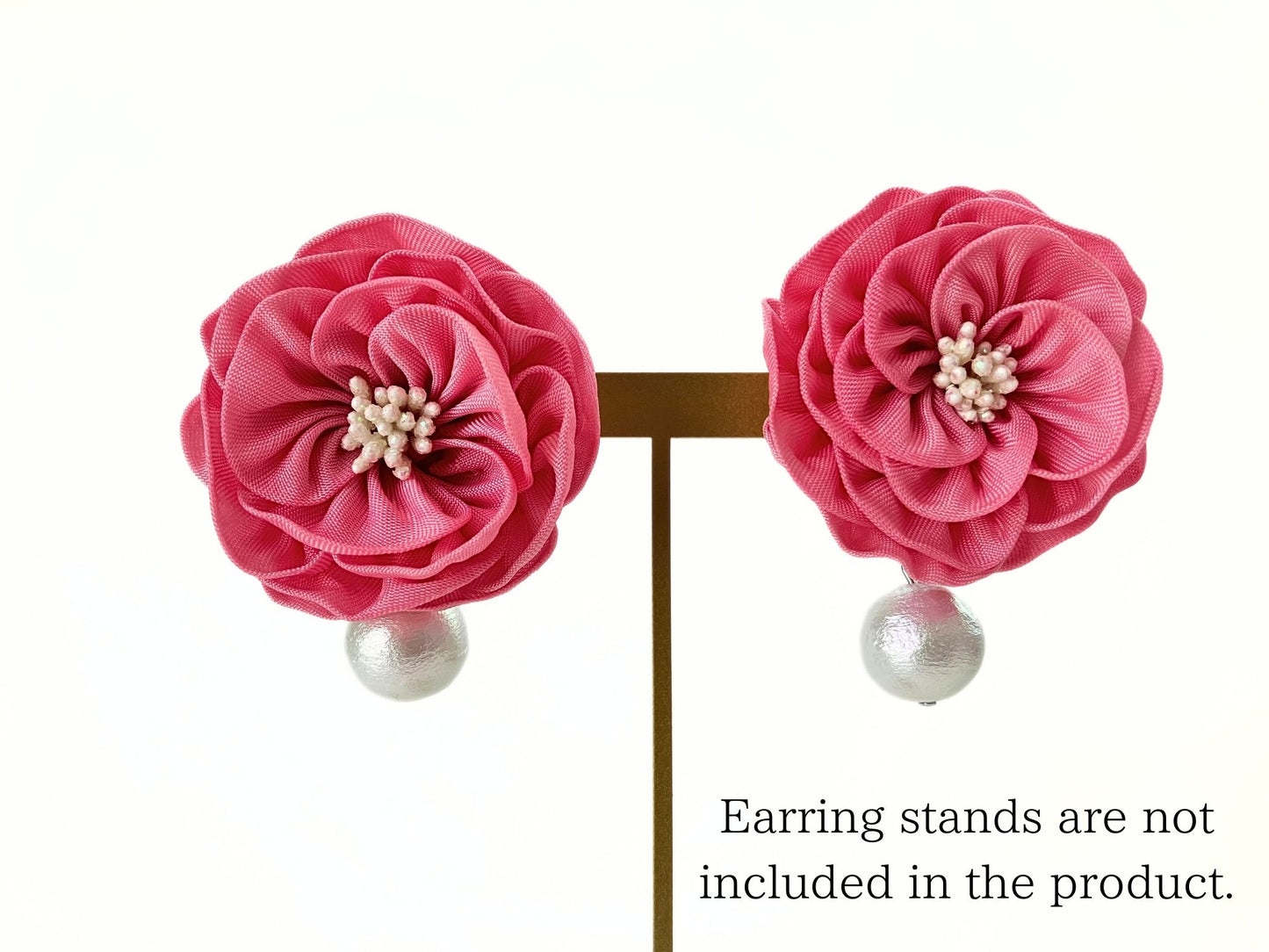 Wedding Accessories, Earrings , Jewelry ,Flowers Fabric ,Handmade Japanese Accessories,Cherry Blossoms,Tsumami Kanzashi,Gift for her
