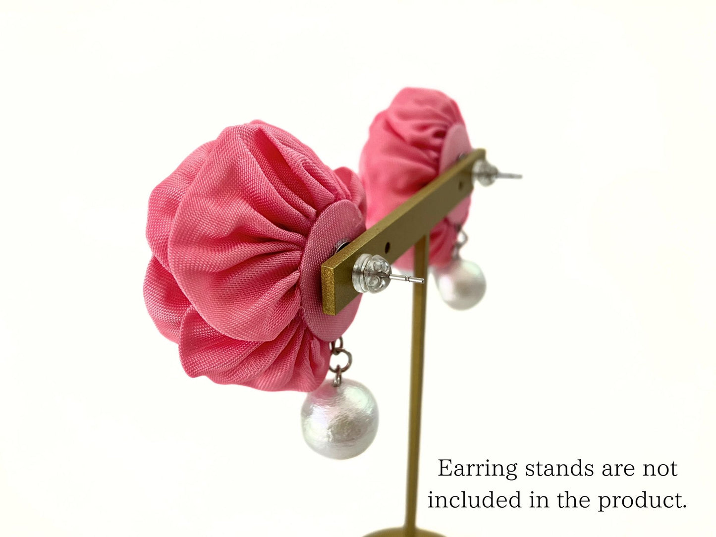 Wedding Accessories, Earrings , Jewelry ,Flowers Fabric ,Handmade Japanese Accessories,Cherry Blossoms,Tsumami Kanzashi,Gift for her