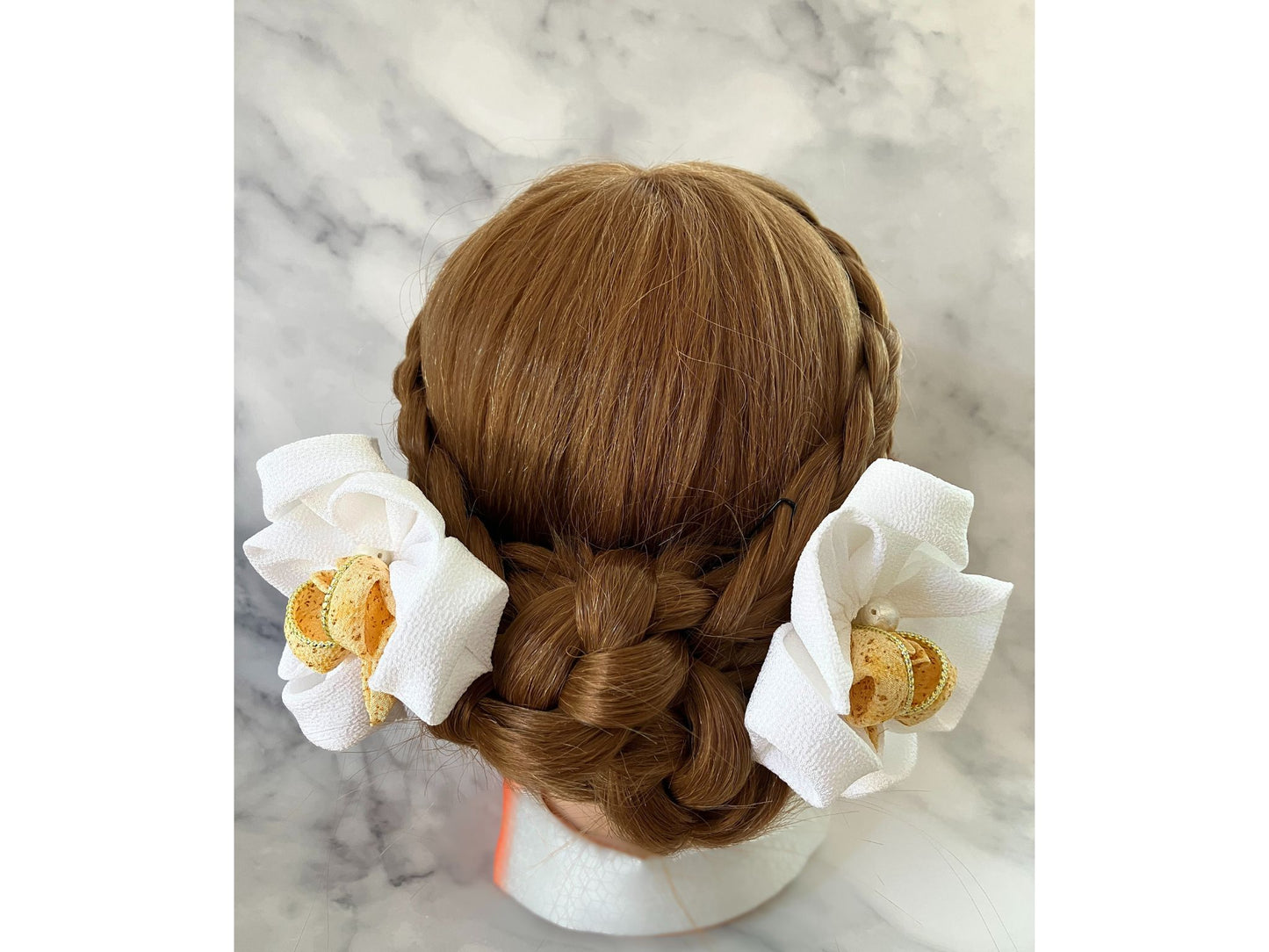 Wedding Accessories,Jewelry Flowers Fabric,Handmade Japanese Accessories ,Phalaenopsis Orchid Hair Accessories,Tsumami Kanzashi,Gift for her