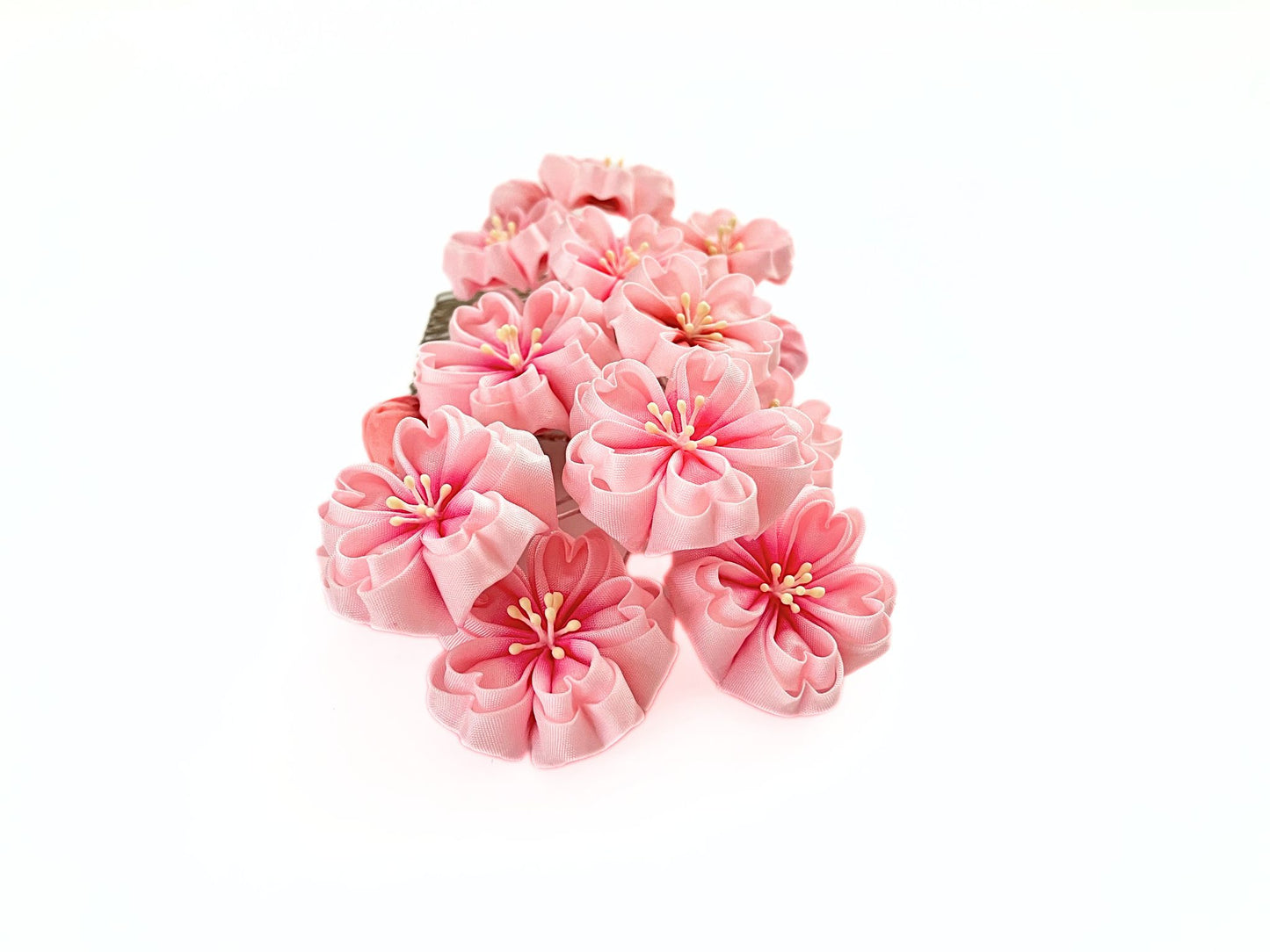 Wedding Accessories,Jewelry Flowers Fabric,Handmade Japanese Accessories、Hair Accessories cherry blossom 、Tsumami Kanzashi,Gift for her