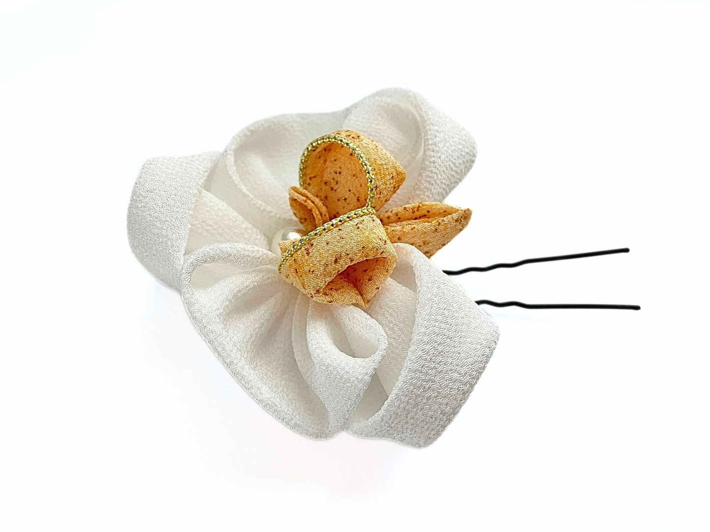 Wedding Accessories,Jewelry Flowers Fabric,Handmade Japanese Accessories ,Phalaenopsis Orchid Hair Accessories,Tsumami Kanzashi,Gift for her