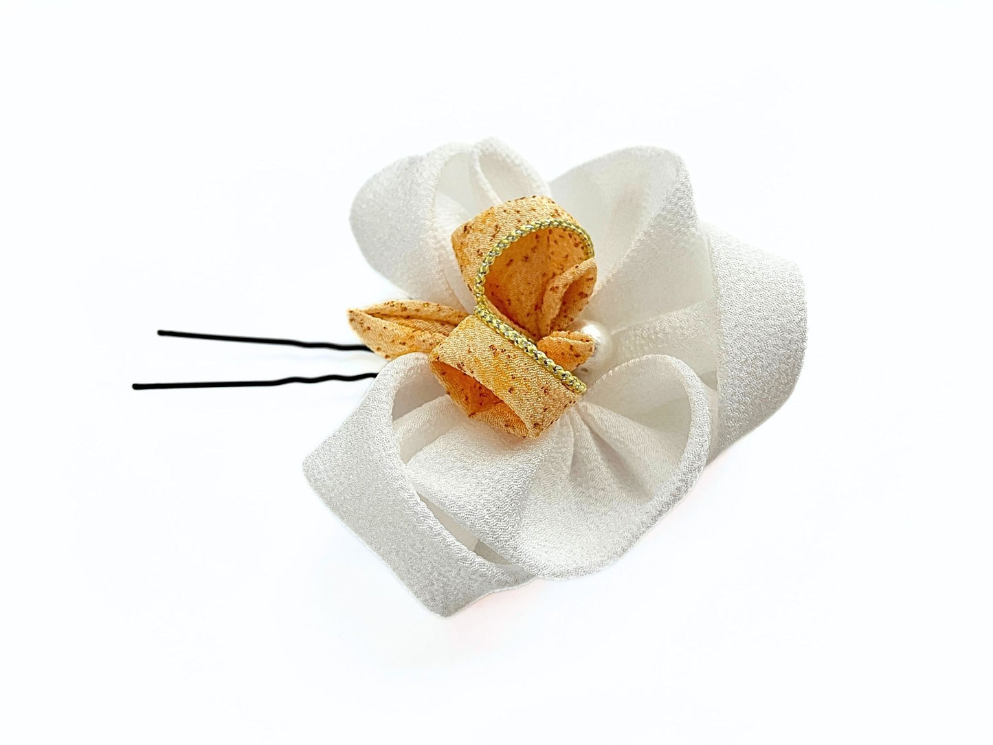 Wedding Accessories,Jewelry Flowers Fabric,Handmade Japanese Accessories ,Phalaenopsis Orchid Hair Accessories,Tsumami Kanzashi,Gift for her
