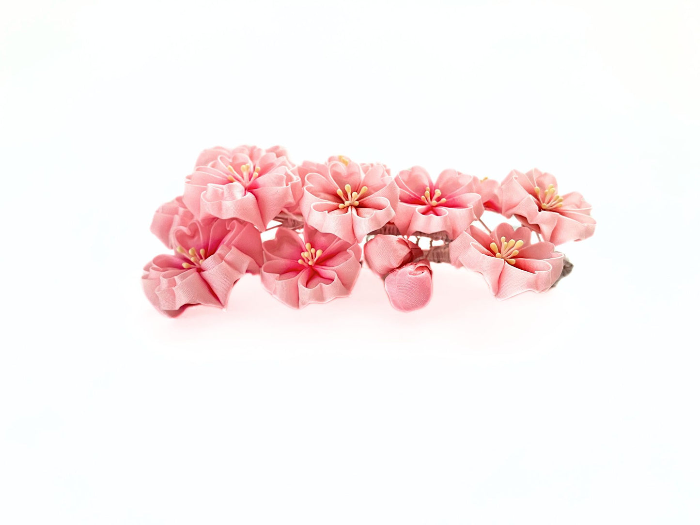 Wedding Accessories,Jewelry Flowers Fabric,Handmade Japanese Accessories、Hair Accessories cherry blossom 、Tsumami Kanzashi,Gift for her