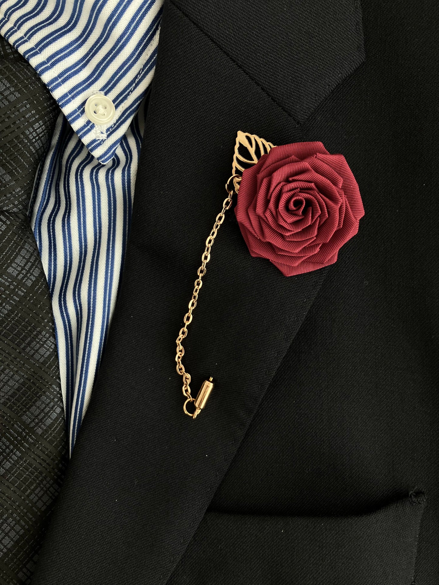 Wedding Accessories,Jewelry Flowers Fabric, Father's Day Gifts,Handmade Japanese Accessories,Rose Lapel Pin,Tsumami Kanzashi