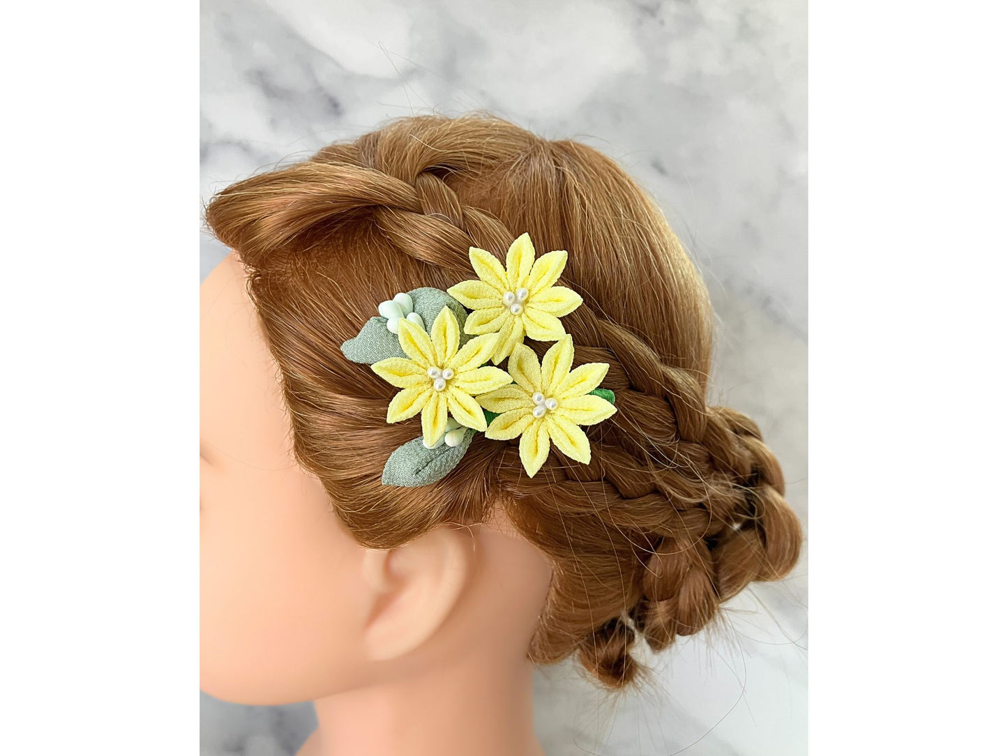 Jewelry Flowers Fabric,Handmade Japanese Accessories,Hair Accessories Chrysanthemum,Tsumami Kanzashi,Gift for her