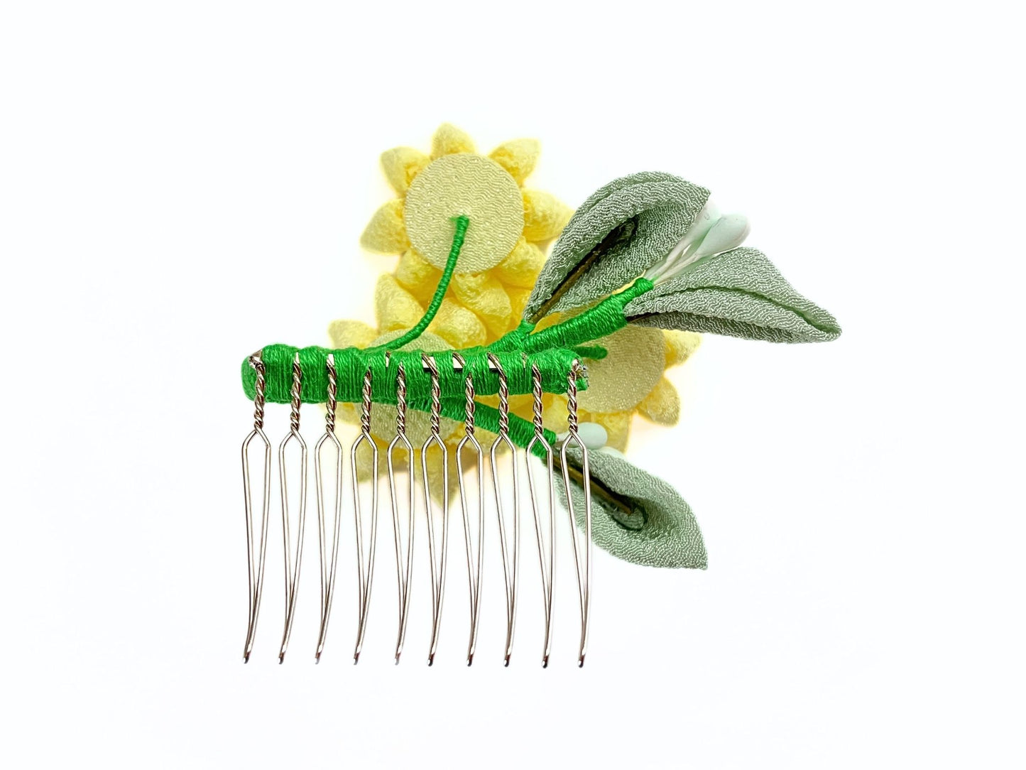 Jewelry Flowers Fabric,Handmade Japanese Accessories,Hair Accessories Chrysanthemum,Tsumami Kanzashi,Gift for her