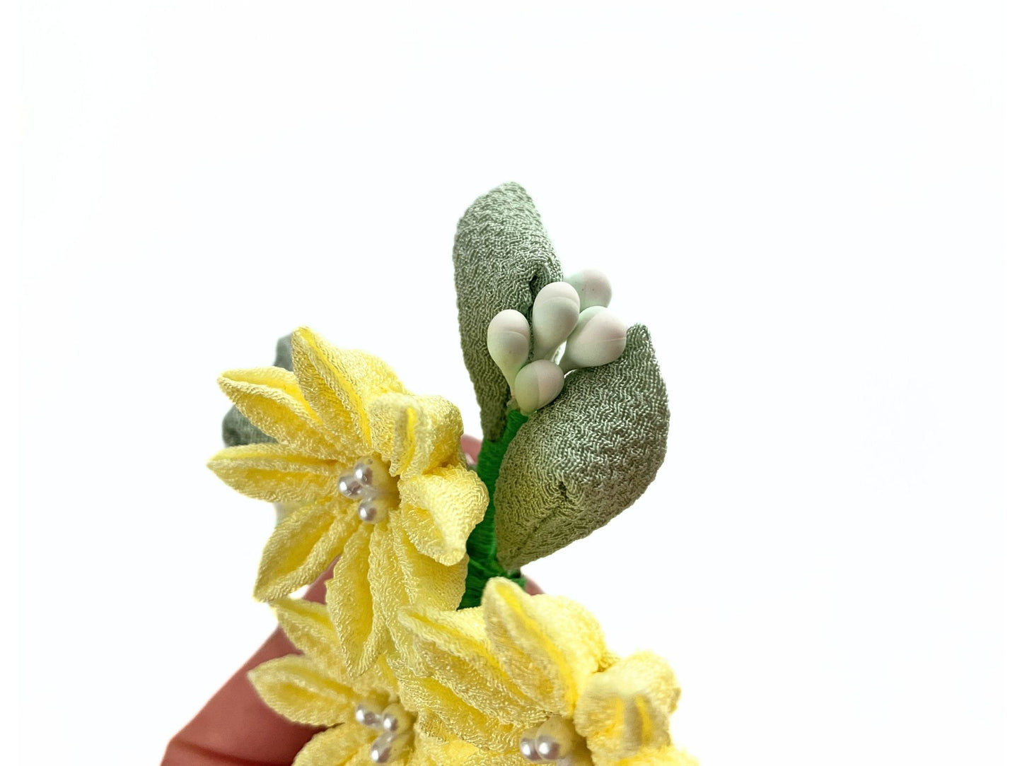 Jewelry Flowers Fabric,Handmade Japanese Accessories,Hair Accessories Chrysanthemum,Tsumami Kanzashi,Gift for her