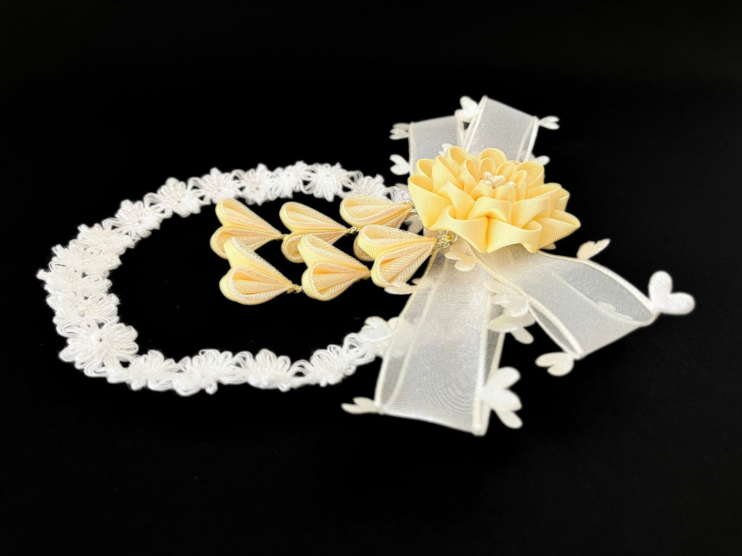 Jewelry Flowers Fabric,Handmade Japanese Accessories, Baby Headband ,Baby Shower Gifts