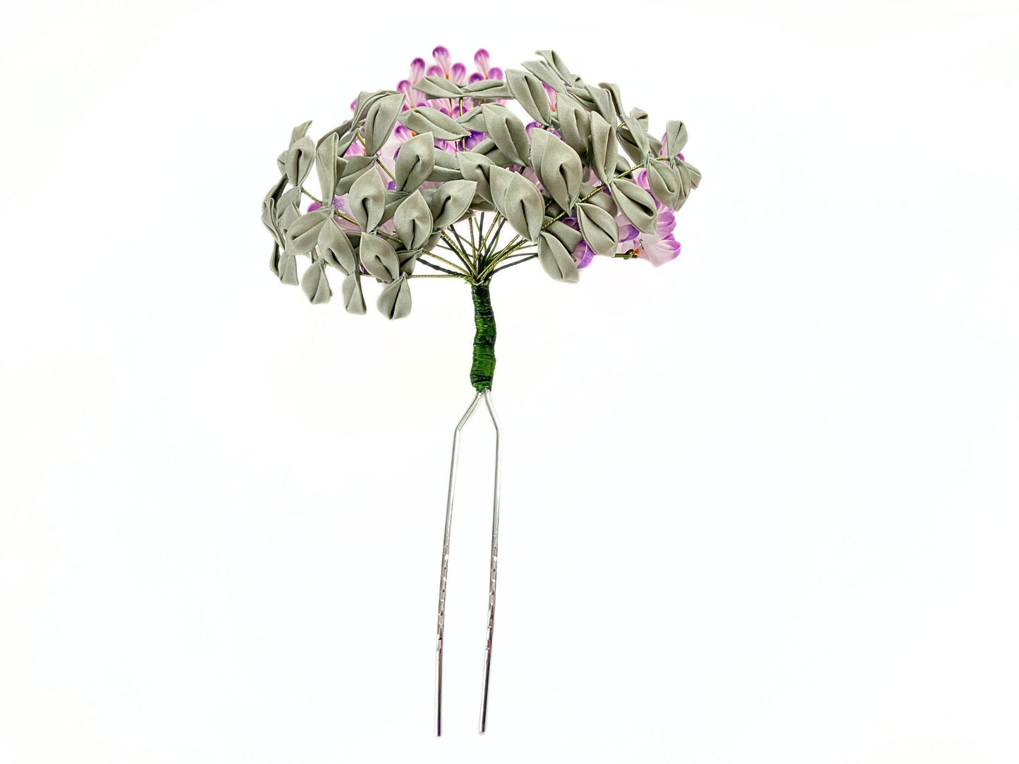Jewelry Flowers Fabric,Handmade Japanese Accessories, Hair Accessories Wisteria Flowe,Tsumami Kanzashi,Gift for her
