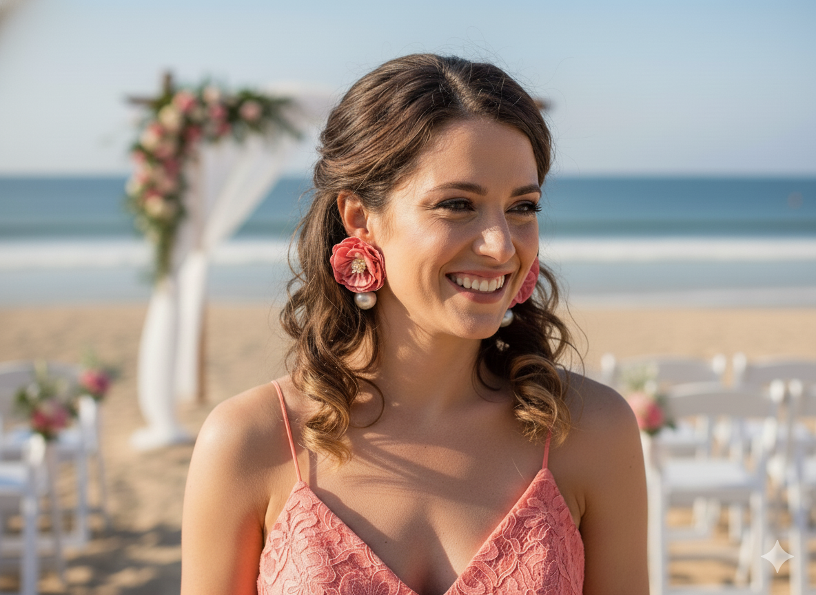 Wedding Accessories, Earrings , Jewelry ,Flowers Fabric ,Handmade Japanese Accessories,Cherry Blossoms,Tsumami Kanzashi,Gift for her