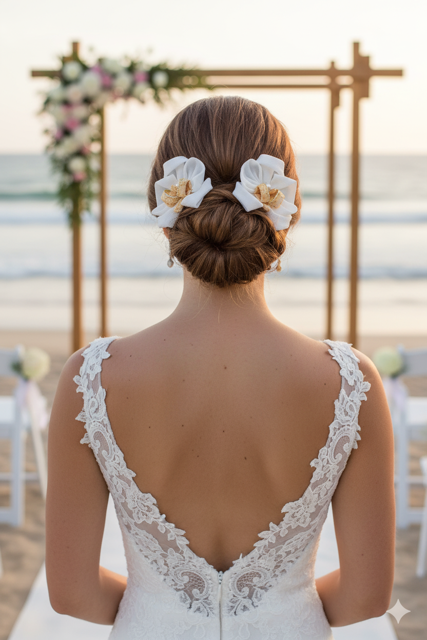 Wedding Accessories,Jewelry Flowers Fabric,Handmade Japanese Accessories ,Phalaenopsis Orchid Hair Accessories,Tsumami Kanzashi,Gift for her