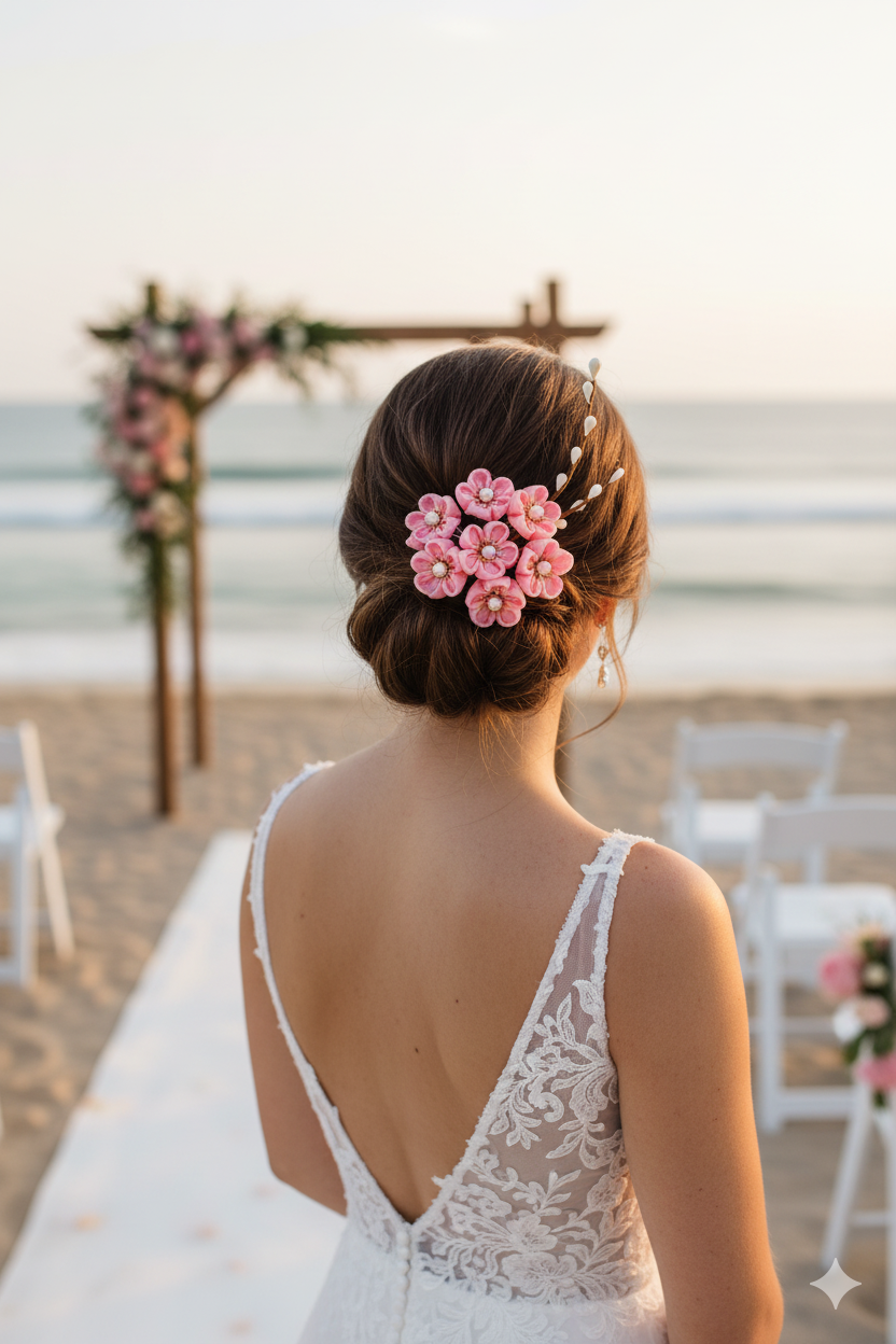 Wedding Accessories,Jewelry Flowers Fabric,Handmade Japanese Accessories,Hair Accessory Plum Blossoms,Tsumami Kanzashi,Gift for her