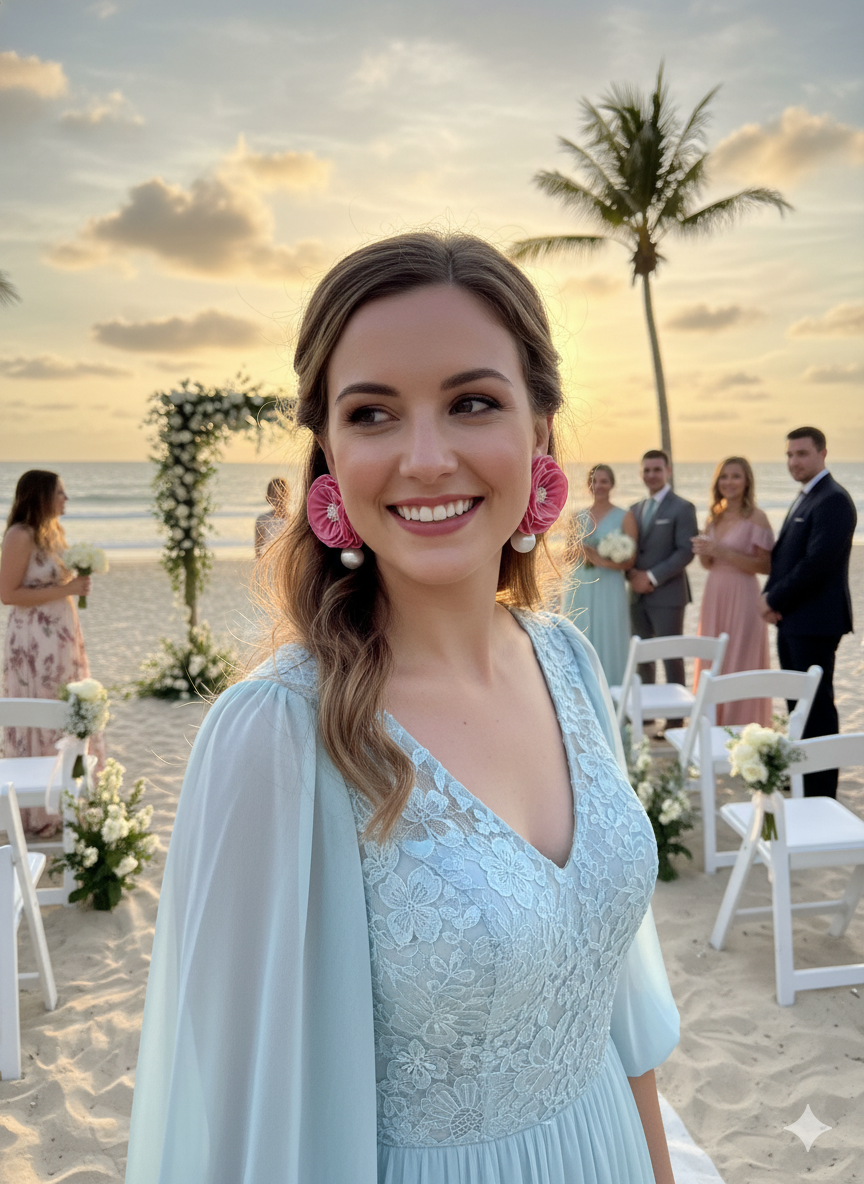 Wedding Accessories, Earrings , Jewelry ,Flowers Fabric ,Handmade Japanese Accessories,Cherry Blossoms,Tsumami Kanzashi,Gift for her